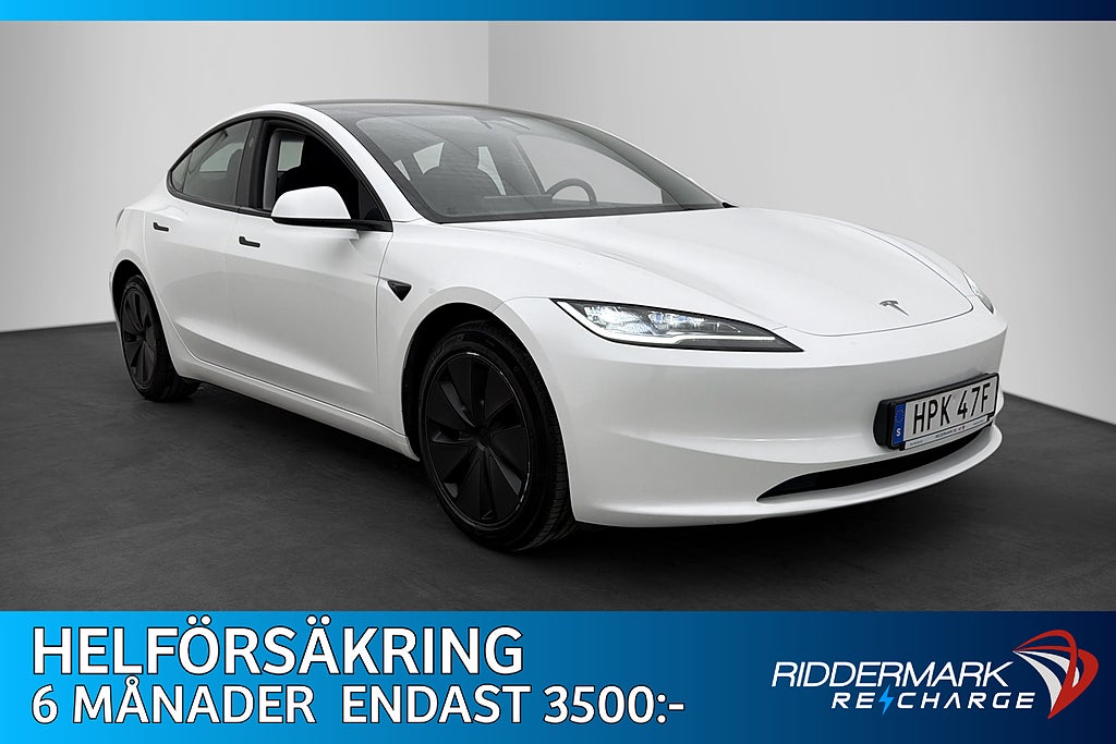 Tesla Model 3 Long Range AWD MOMS Svensksåld 3-Zons