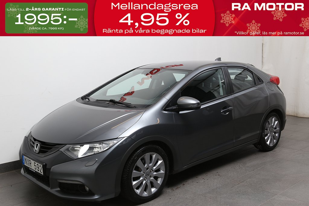 Honda Civic 1,6 i-DTEC 120hk Sport 5D Motorvärmare 2013