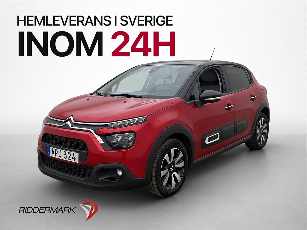 Citroën C3 1.2 PureTech 110hk Kamera CarPlay Navi Keyless