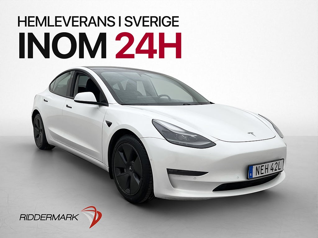 Tesla Model 3 Long Range AWD 440hk Värmepump Pano AP Skinn
