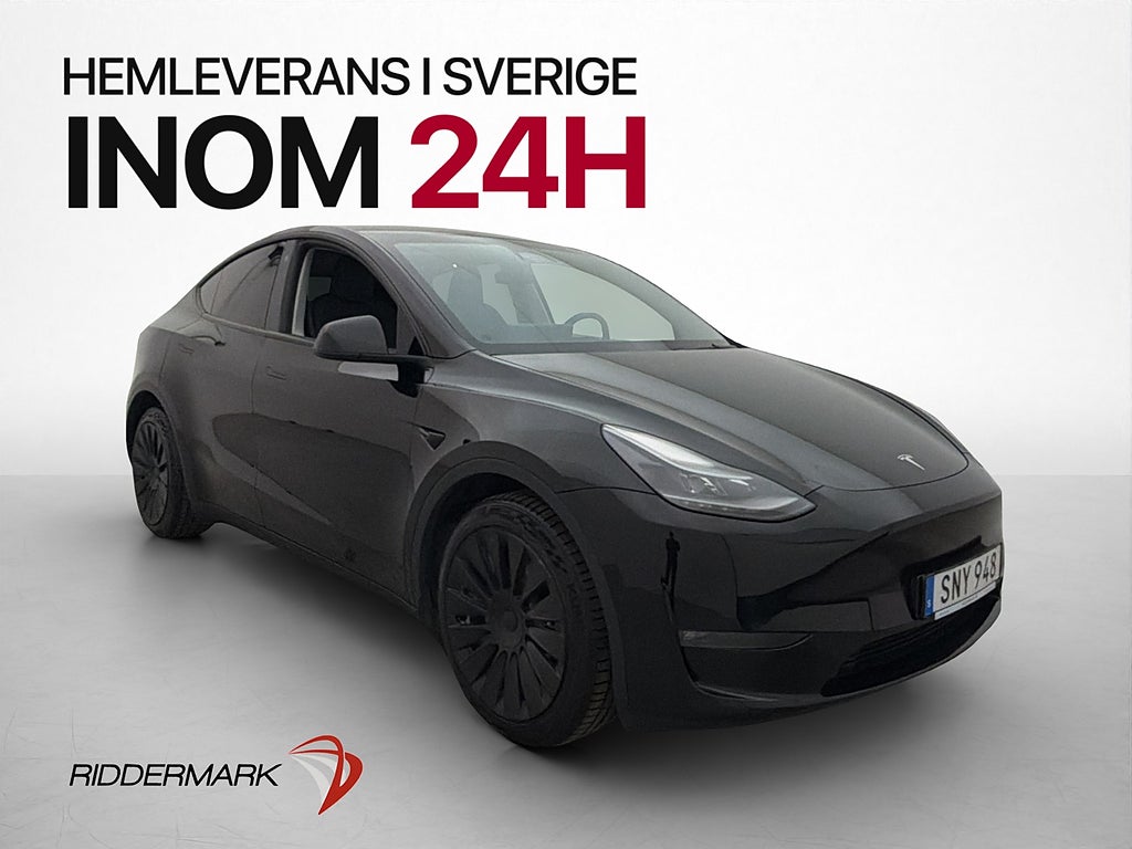 Tesla Model Y Long Range AWD Dragkrok Värmare Svensksåld