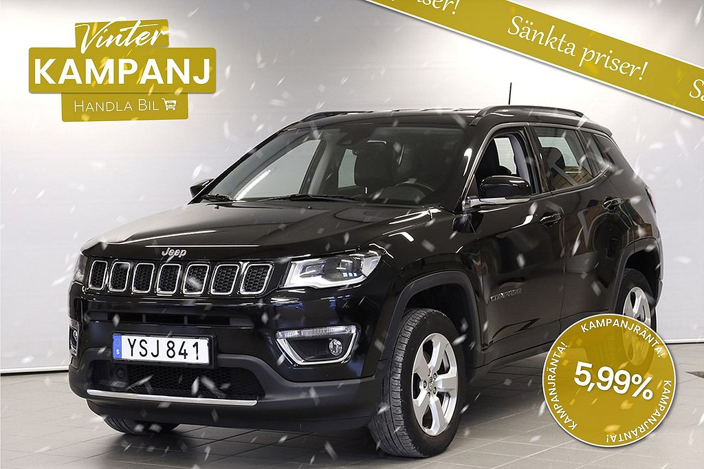 Jeep Compass 2.0 4WD KAMAPANJ 140hk Rattvärme Keyless SoV-hjul