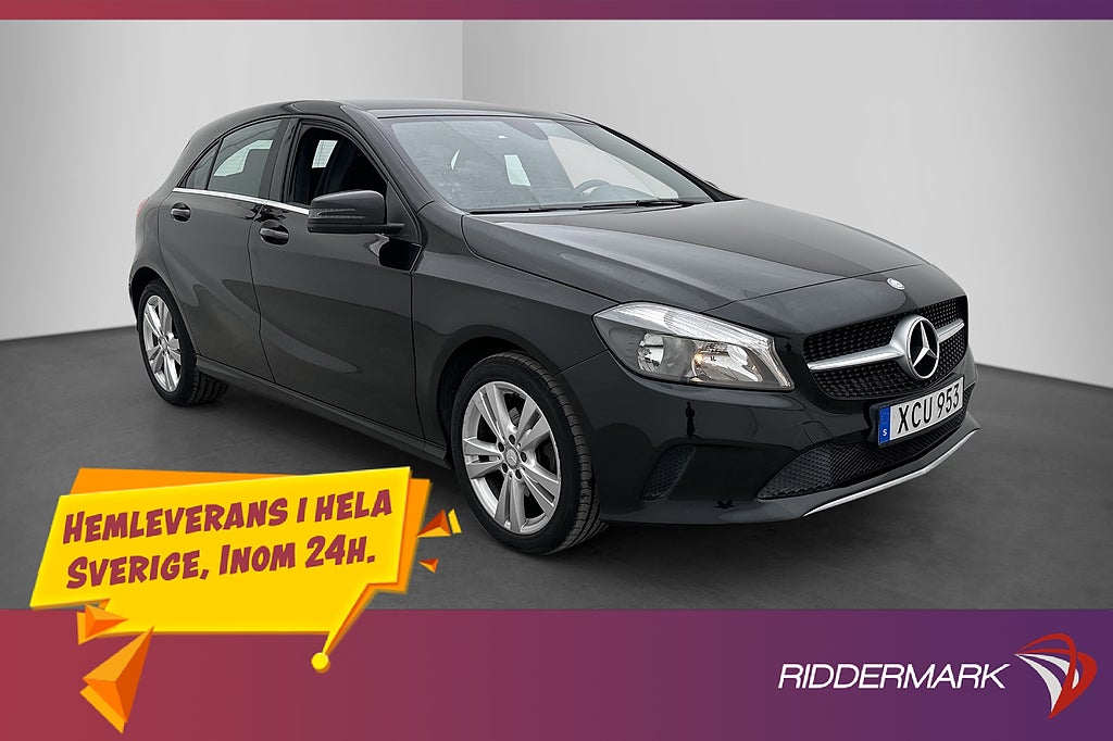 Mercedes-Benz A180 122hk Halvskinn AC Låg-Skatt