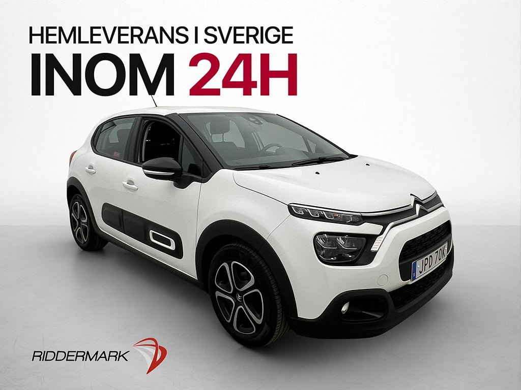 Citroën C3 1.2 PureTech 83hk CarPlay P-Sensorer Farthållare