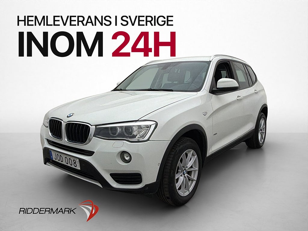 BMW X3 xDrive20d 190hk M/K-Värmare P-sensorer Bluetooth