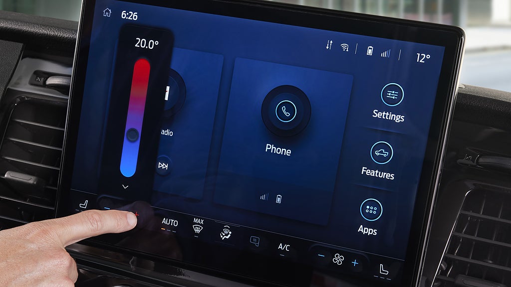 Infotainsystemet på Ford E-Transit
