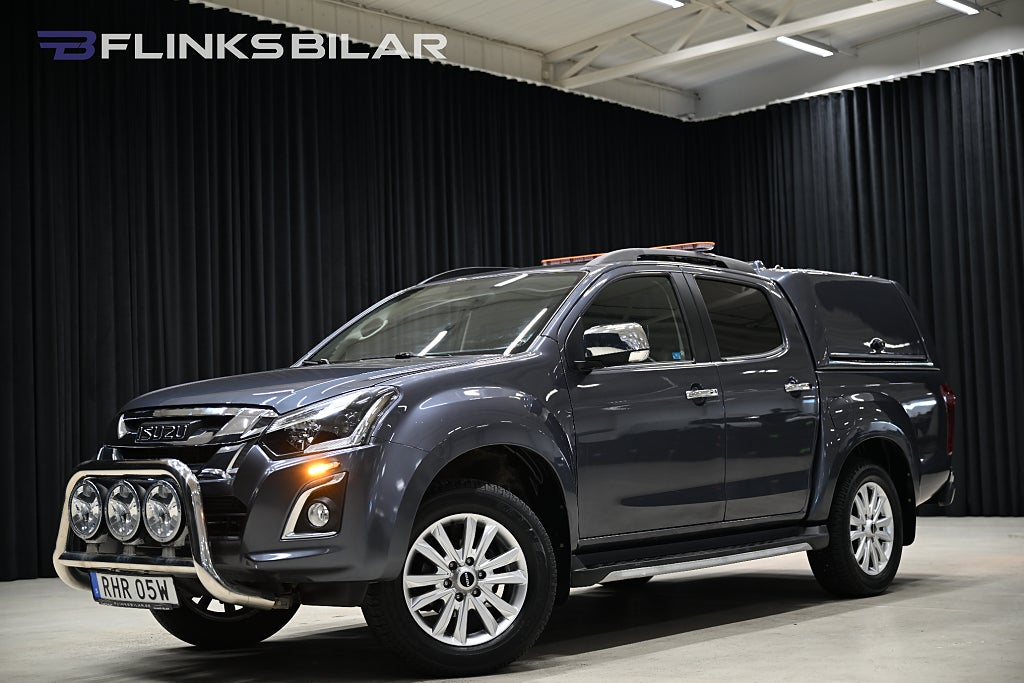 Isuzu D-Max 163HK Automat|Kåpa|Dubbelgolv|Släde|Moms|Lågmil|SeUtr!!