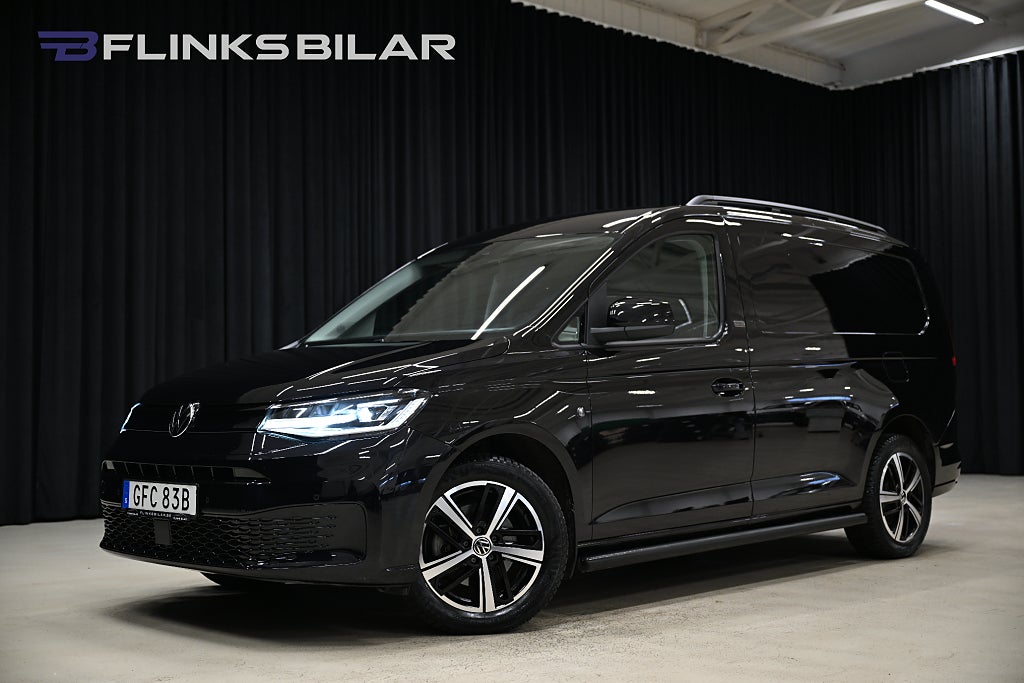 Volkswagen Caddy Maxi DSG 122HK BlackEdition|Inredd|Dubbelgolv|Moms|SeUtr!
