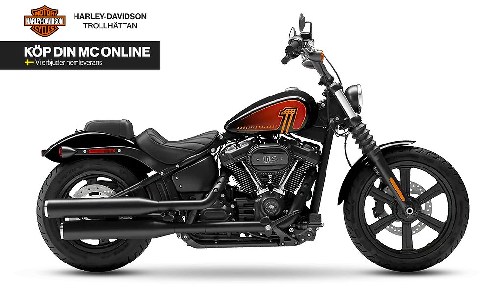 Harley-Davidson FXBBS Street Bob 114 8,95% + Stöd 8500:-