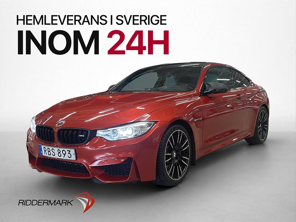 BMW M4 Coupé 431hk Kolfiber HUD Skinn Elstol Navi HiFi