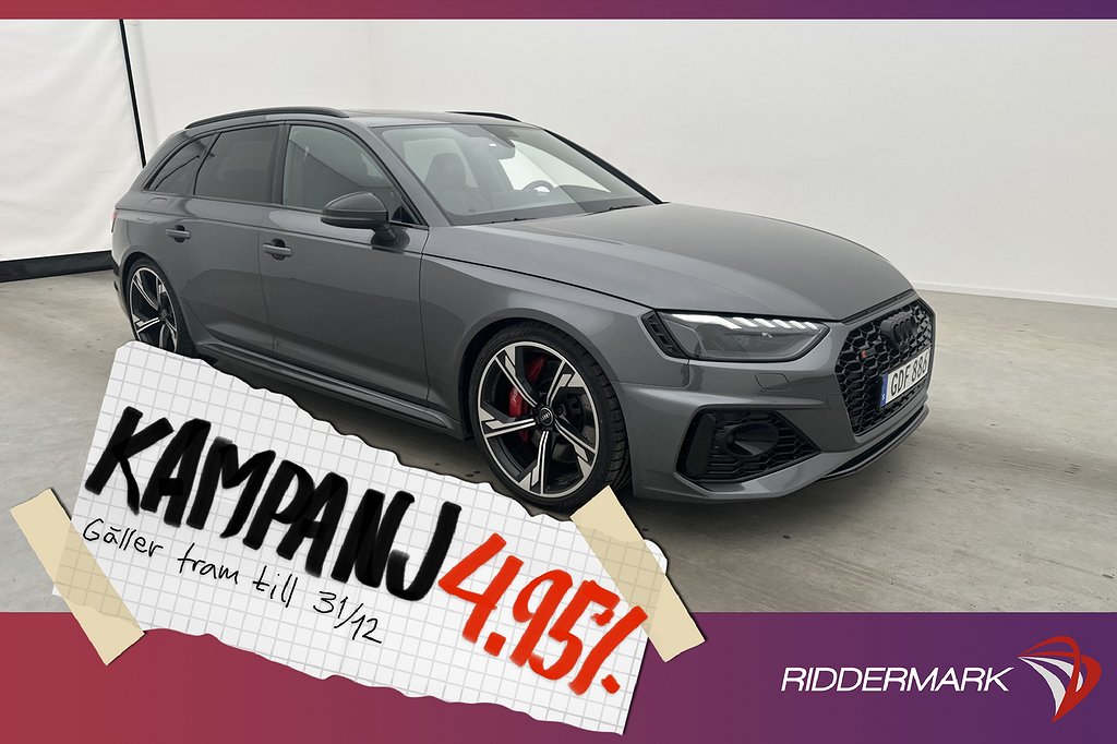 Audi RS4 Quattro 450hk RS-Design Milltek Pano 4,95% Ränta