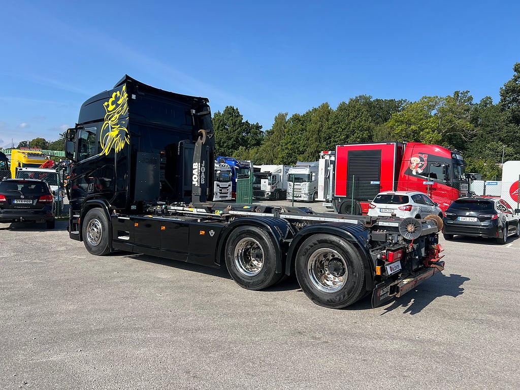 Scania R650 V8 6x4 Tandem Lastväxlare, Kranflak & Liftdumper, Euro 6