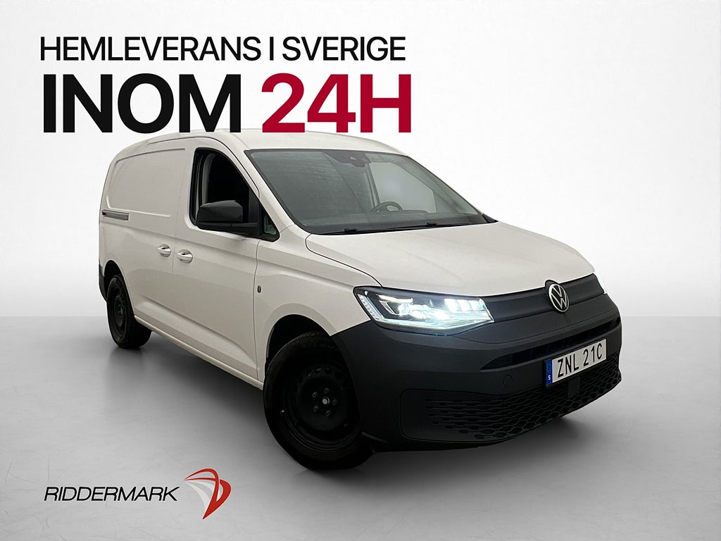 Volkswagen Caddy Maxi Cargo Värm 2xDörrar Drag CARPLAY Moms