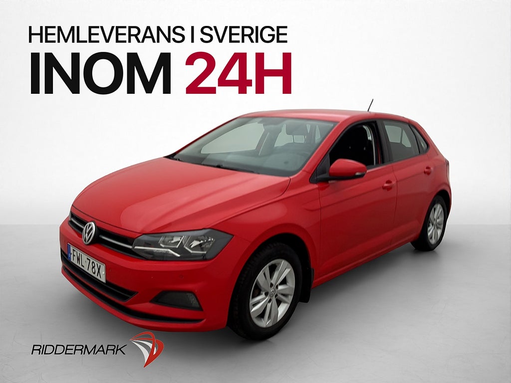 Volkswagen Polo 1.0 TSI P-sensorer Bluetooth 0.48 l/mil 95hk