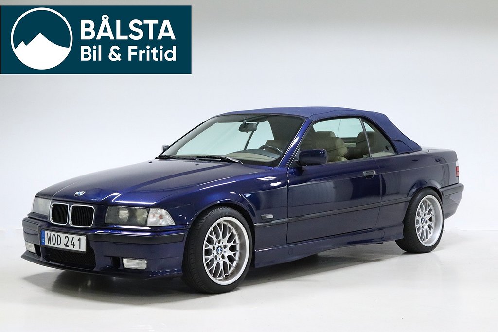 BMW 320 E36 CONVERTIBLE 150HK LÅG MIL FULL DOKUMENTATION