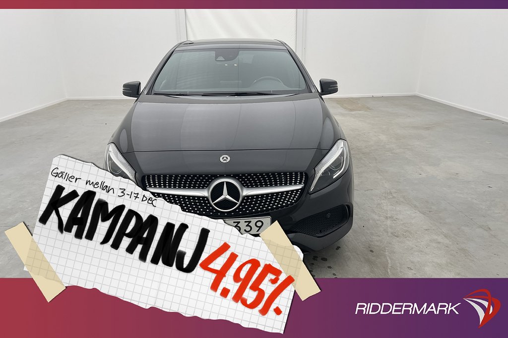 Mercedes-Benz A 180 122hk AMG Kamera Halvskinn 4,95% Ränta