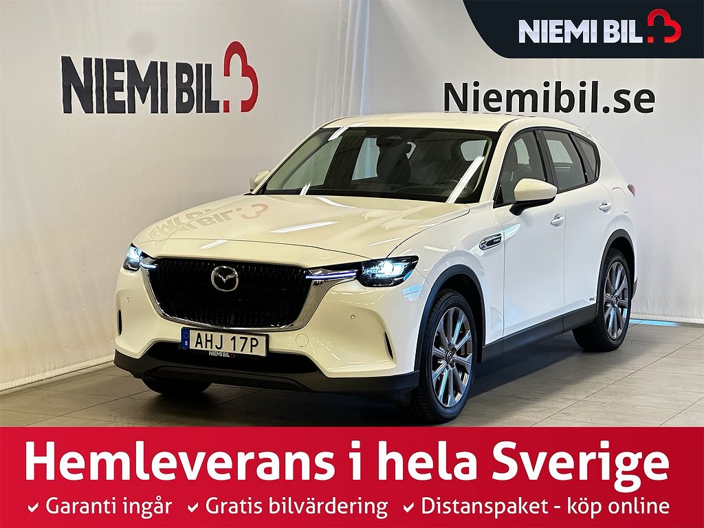 Mazda CX-60 PHEV AWD 327hk Kamera/Nav/Drag/MoK/SoV-däck/MOMS