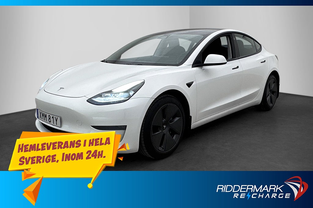 Tesla Model 3 Long Range AWD Dragkrok Autopilot Panorama