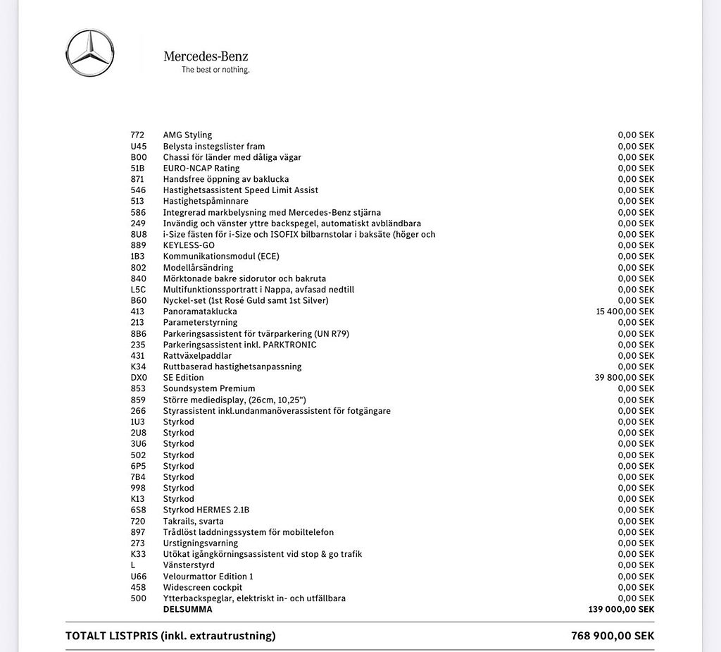 Mercedes-Benz EQB 350 4M EDITION 1 AMG PREMIUM PANO 20' LÄDER 360 MOMS