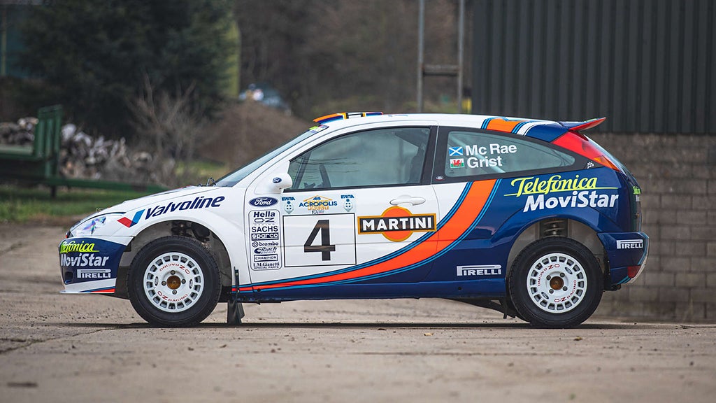 M-Sport Ford Y4 FMC debuterade under Akropolisrallyt, och Colin McRae vann med bilen. Foto: Silverstone Auctions
