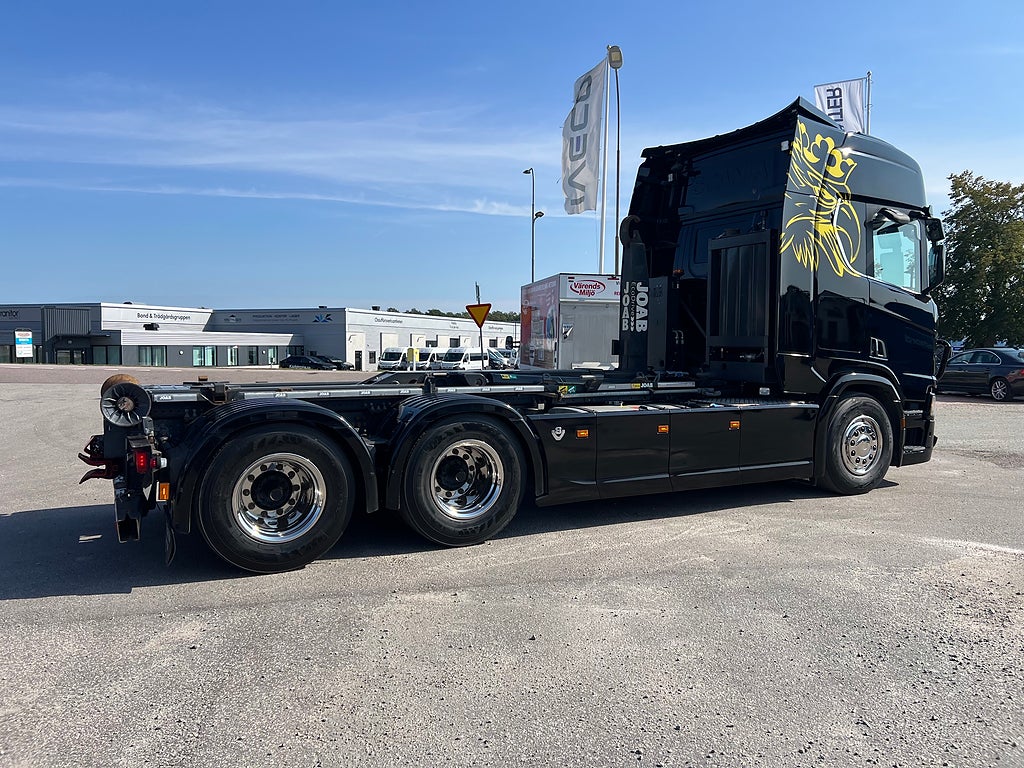 Scania R650 V8 6x4 Tandem Lastväxlare, Kranflak & Liftdumper, Euro 6
