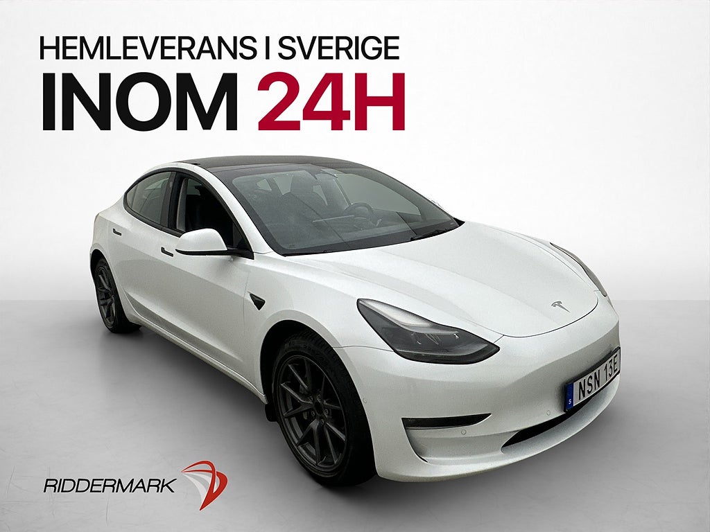 Tesla Model 3 Long Range AWD Värmare Panorama Autopilot
