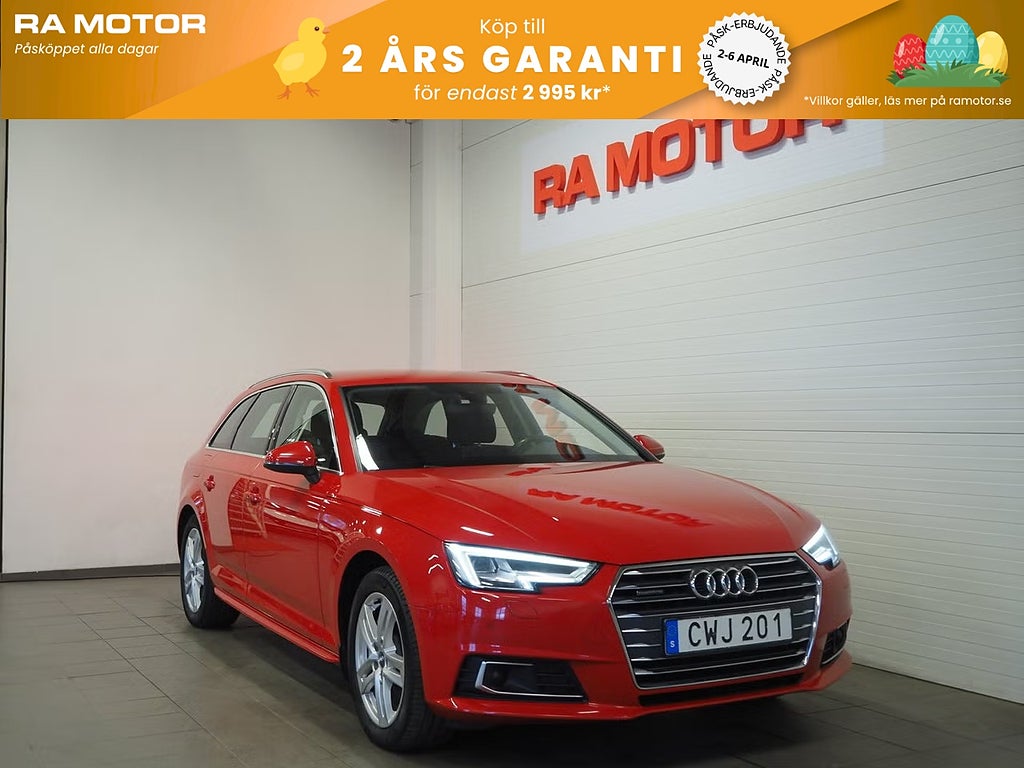 Audi A4 Avant 2.0 TDI Quattro Aut 190hk Proline Drag D-Värm 2018