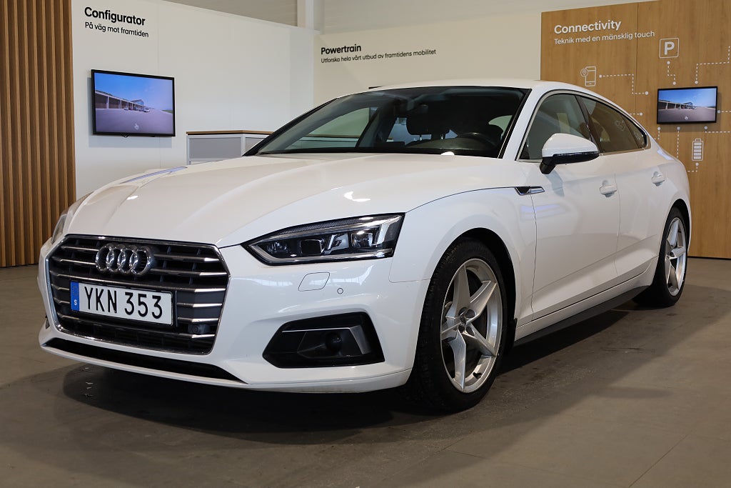Audi A5 2,0 TFSI MHEV 190hk Sportback Sport Aut Värmare Drag 2018