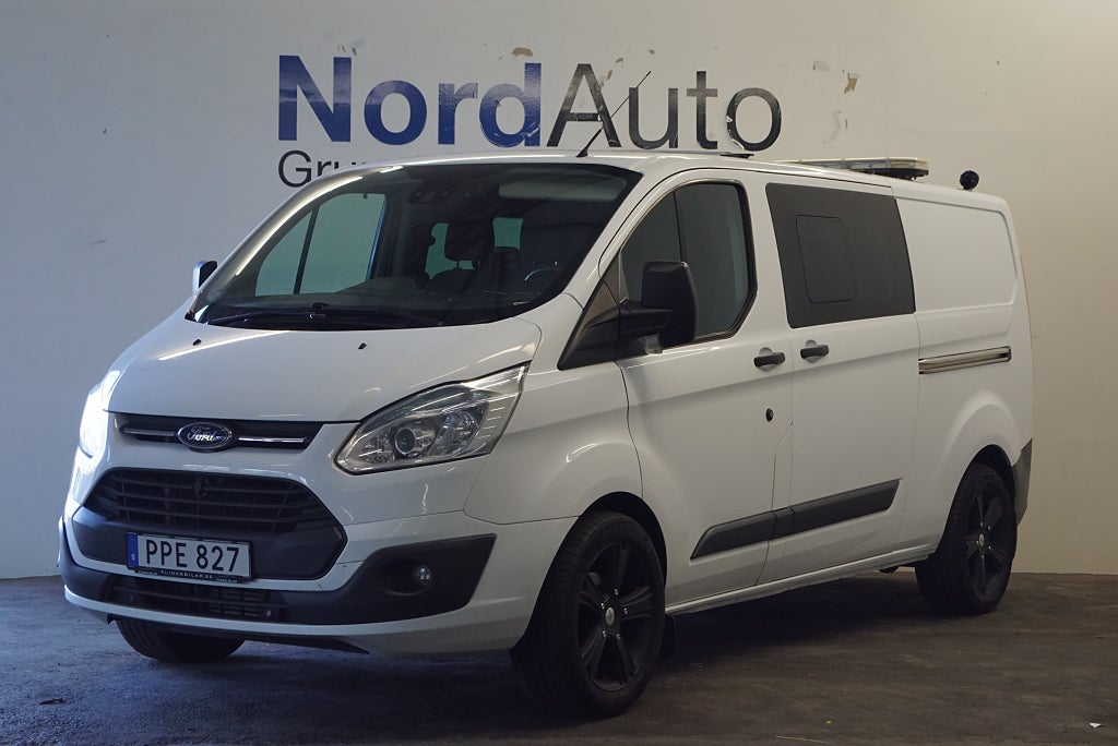 Ford Transit Custom 310 2.2 TDCi DUBBELTHYTT DRAG B-KAM 6-SITS DVÄRM