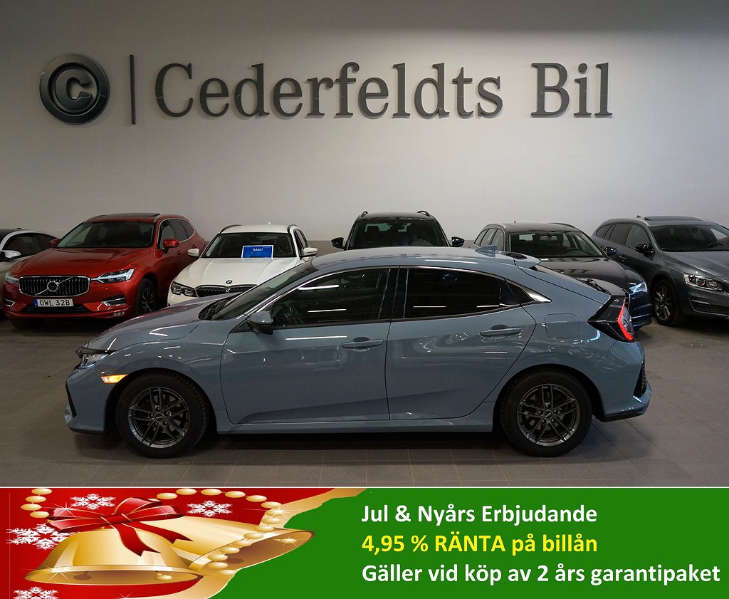 Honda Civic 5-dörrar 1.0 CVT Elegance Navi B-Kam P-Sensorer