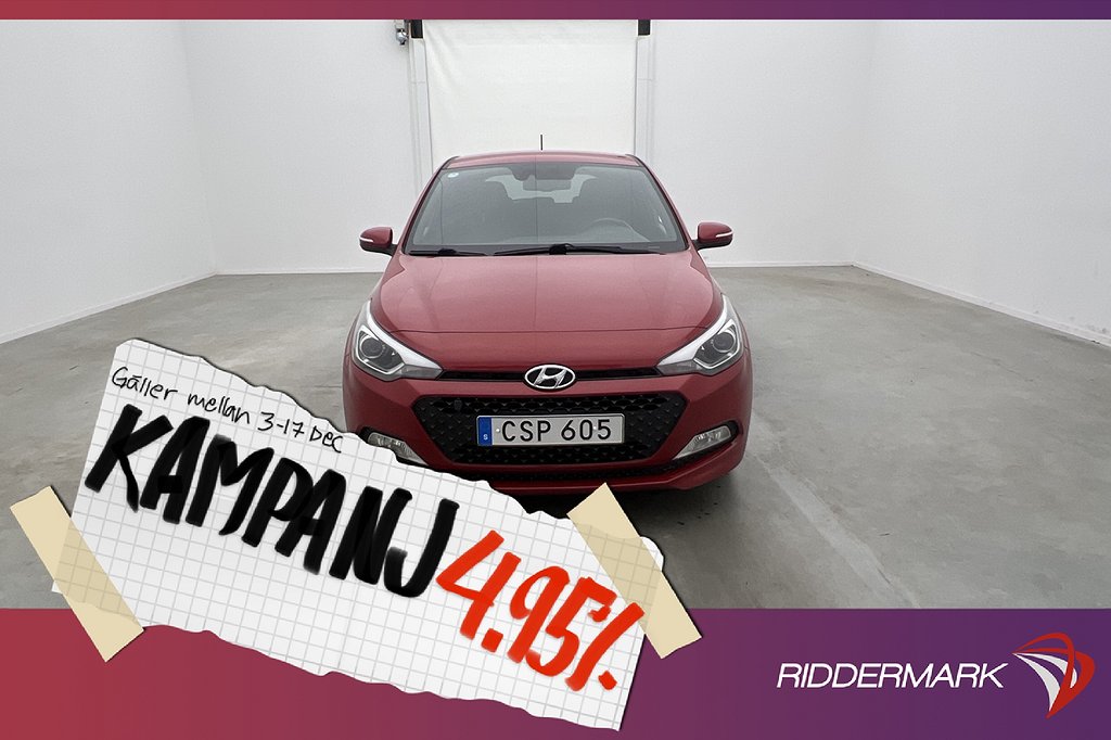 Hyundai i20 1.2 84hk Comfort M-Värmare Sensor 4,95% Ränta