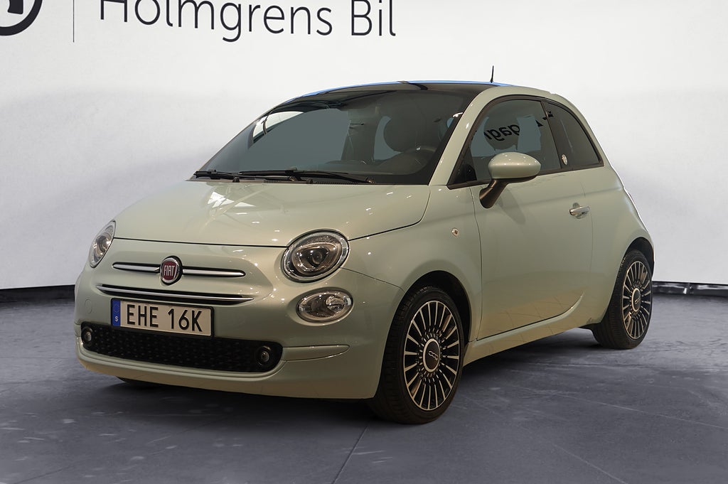 Fiat 500 Hybrid Panorama Glastak Apple CarPlay PDC Låga Mil | Ränta 2,99%