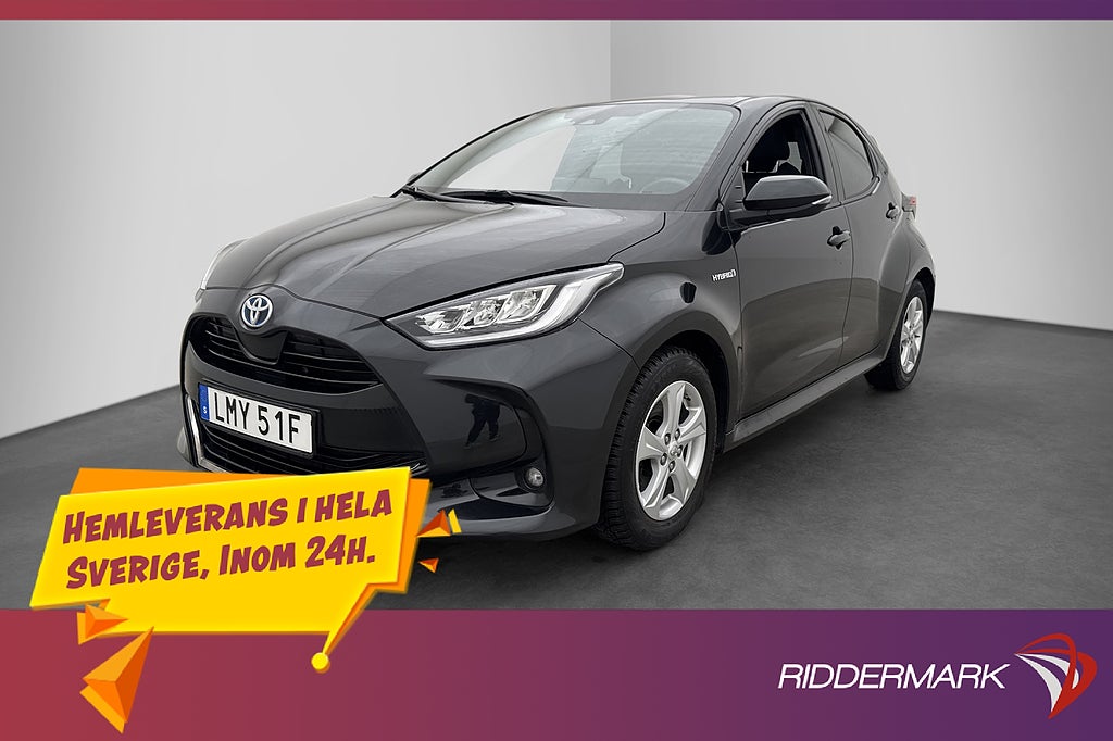 Toyota Yaris Hybrid 116hk Style Kamera Rattvärme Halvskinn