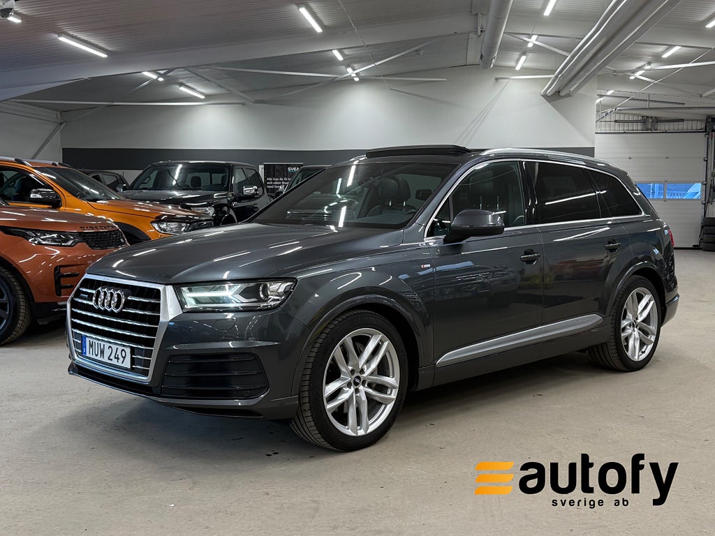 Audi Q7 3.0 TDI V6 Q S-LINE 7-SITS PANO BOSE COCKPIT VÄRM 272HK