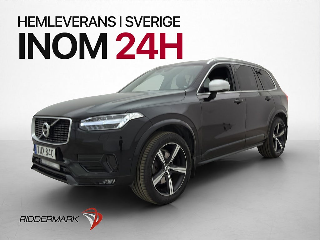 Volvo XC90 D5 AWD R-Design VOC 7-Sits B&W Pano HuD 360° Drag