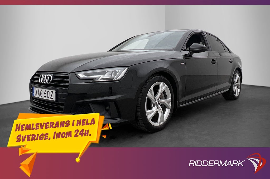 Audi A4 Sedan 40 TDI 190hk S-Line Värmare Dragkrok Sensorer