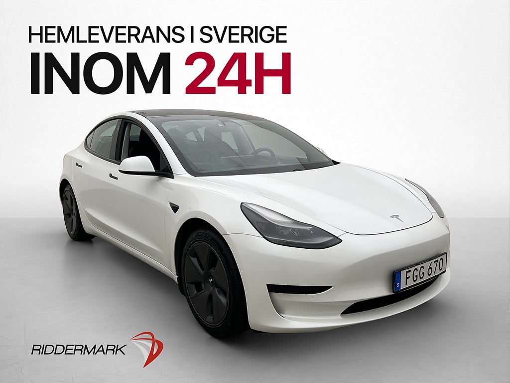 Tesla Model 3 Standard Range Plus 325hk Pano Värmepump Drag