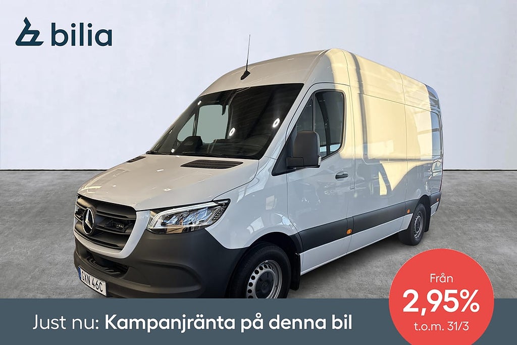 Mercedes-Benz Sprinter 317 Skåpbil Facelift Fjädrad stol Drag Ränta 2.95%.