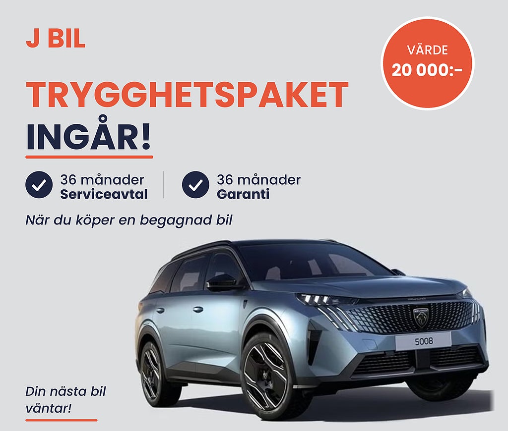 Bild på Peugeot 5008 GT Hybrid 145hk Aut 7-SITS B-KAMERA NAVI