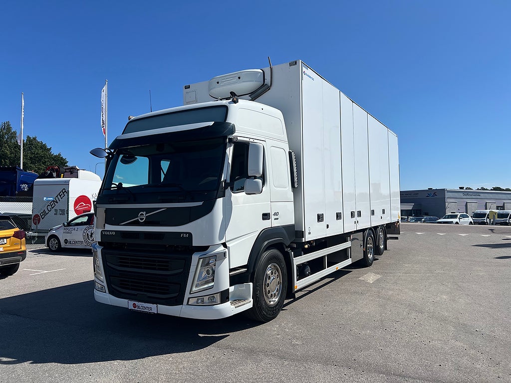 Volvo FM 410 6x2 Skåpbil, Öppningsbarsida, Bussbygg, Värmare