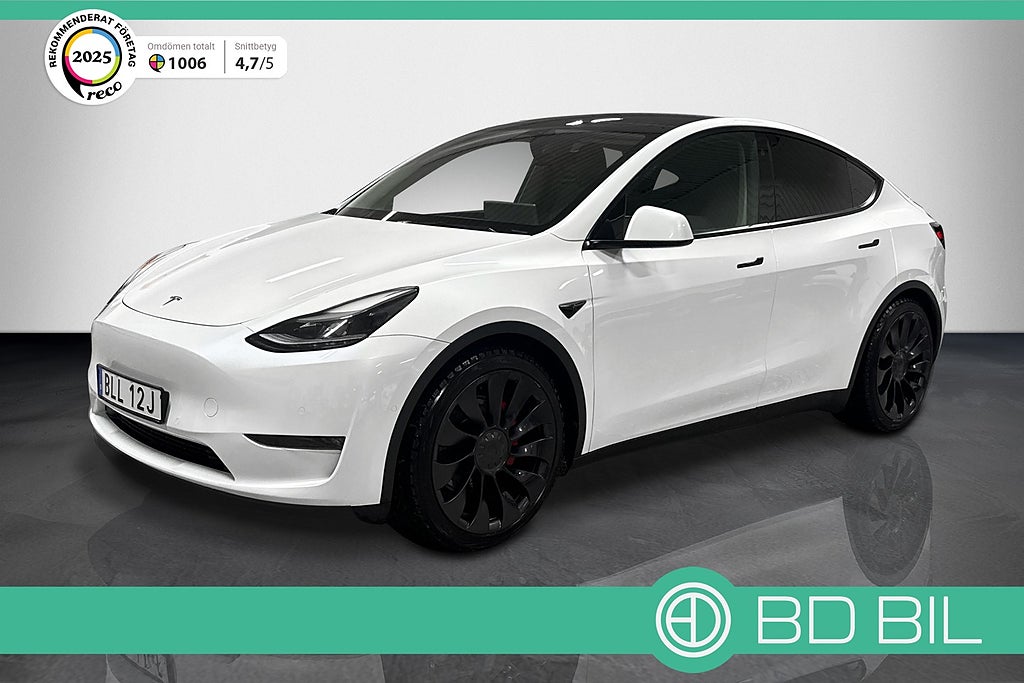 Tesla Model Y PERFORMANCE AWD PANORAMA EN BRUKARE MOMS
