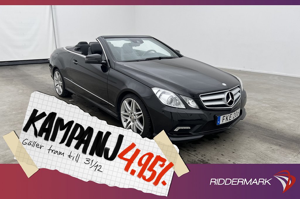 Mercedes-Benz E 250 Cabriolet 204hk AMG Spor 4,95% Ränta