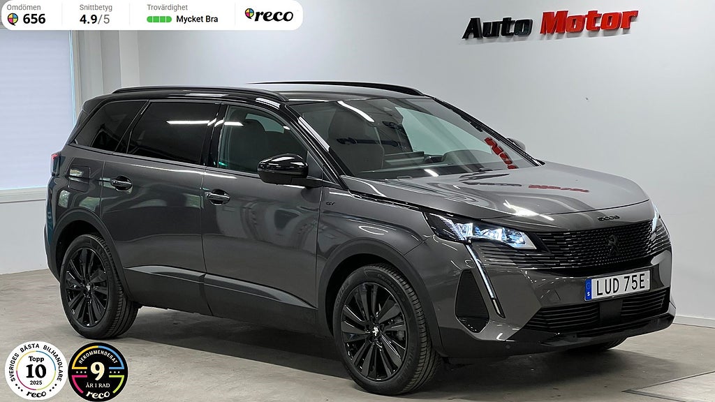 Peugeot 5008 GT 1.2 7-sits 130 EAT Black Edition 360/BLIS