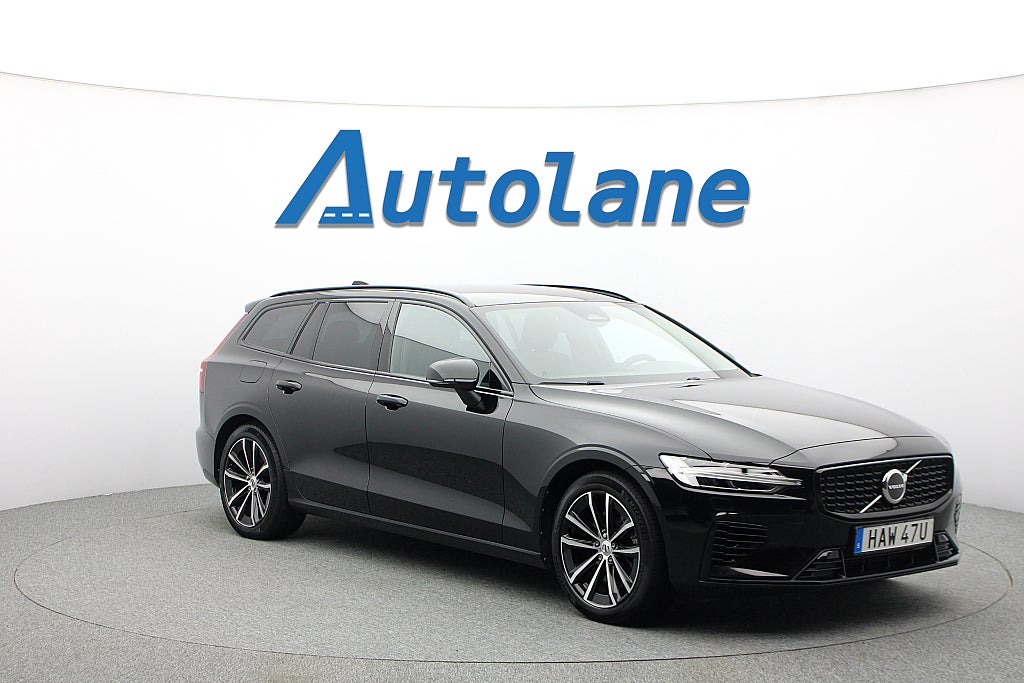Volvo V60 Recharge T6 AWD Plus Dark, B-Kamera, Drag, Skinn, 398hk