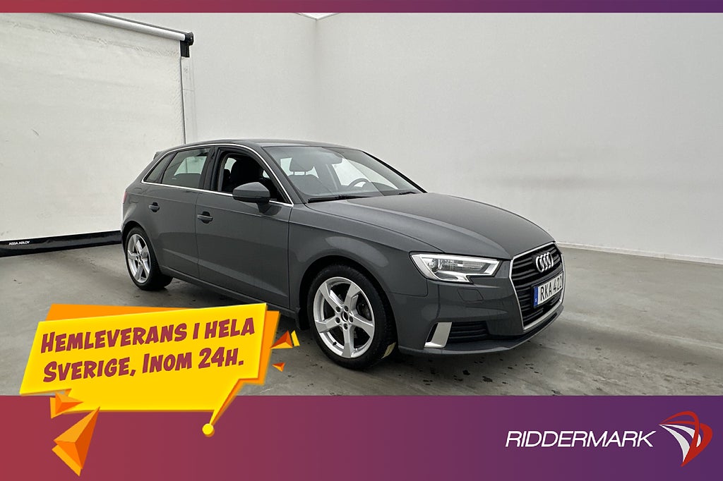 Audi A3 Sportback 1.0 TFSI Adaptiv farthållare LED 116hk