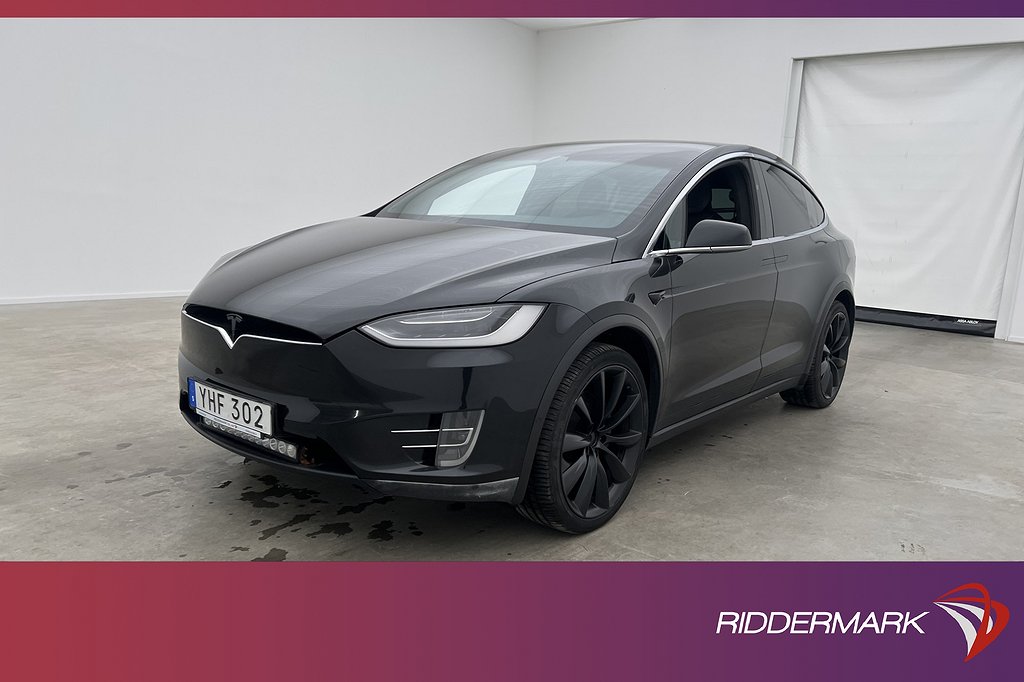 Tesla Model X 90D AWD FSD Luftfjädring Dragkrok Svensksåld