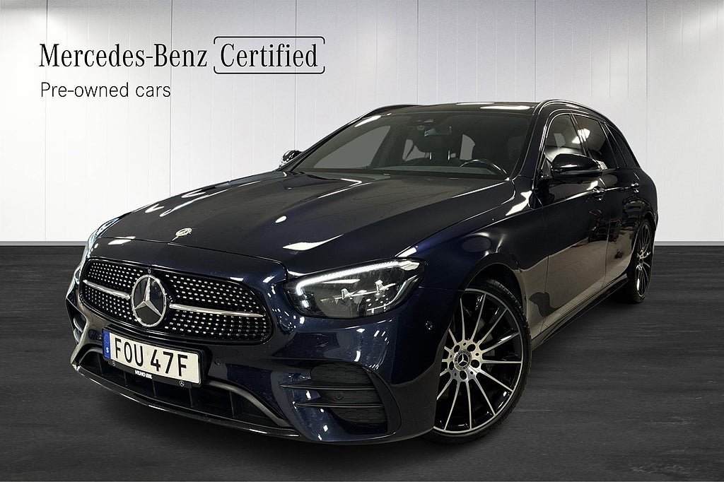 Mercedes-Benz E 220 d AMG Burmester Drag Panorama Värmare 360 kamera