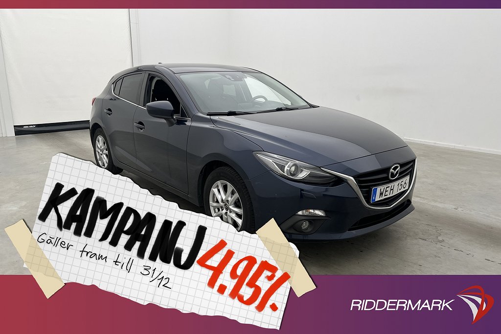 Mazda 3 Sport SKYACTIV-G 120hk Vision Kame 4,95% Ränta