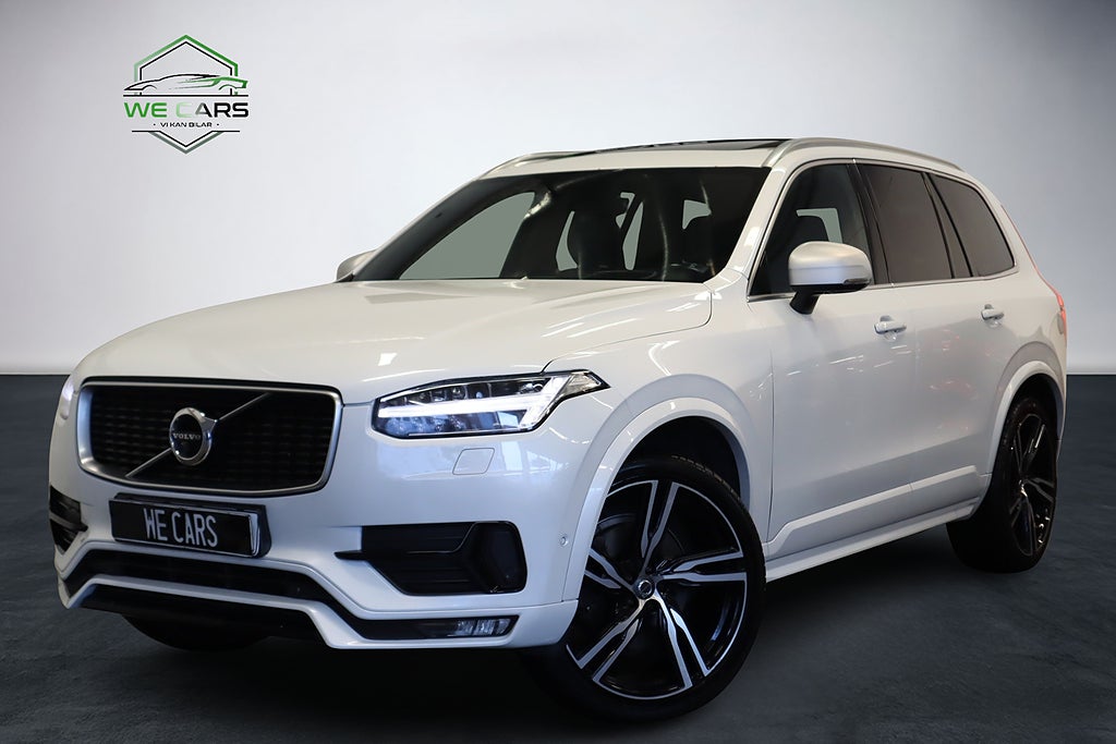 Volvo XC90 D5 AWD R-Design Pano B&W Drag 7-Sits 360 Kamera 235hk