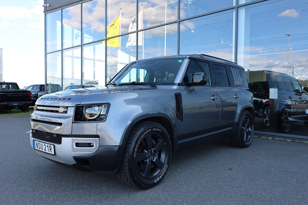 Land Rover Defender P400e PHEV AWD 400HK PANO, MERIDIAN, VÄRMARE, 360°